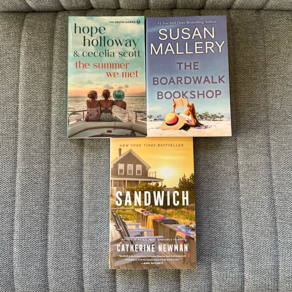 Set of 3 Summer Books - The Summer We Met, The Boardwalk Bookshop, Sandwich